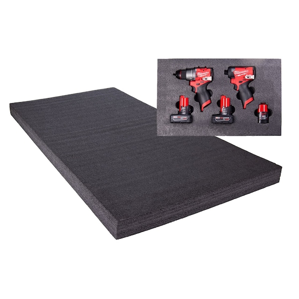 ECONO FOAM  Black 24in x 48in x 20 MM thick Layered Foam for Kaizen Projects